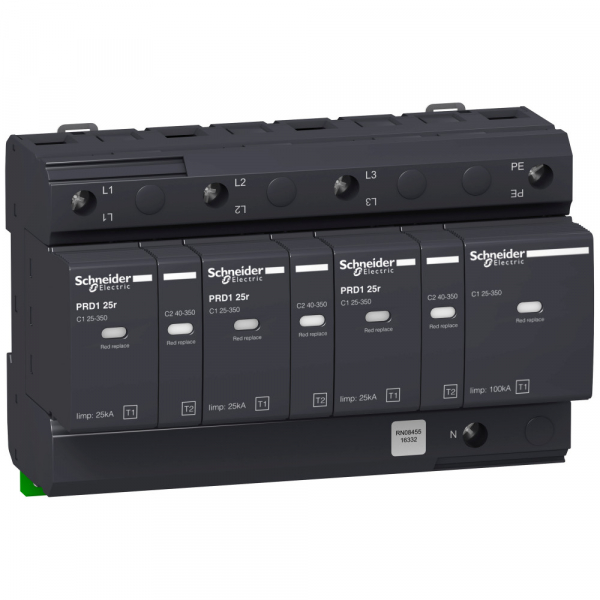 Ограничитель перенапряжения  3П+N  PRD 1 25r со сменными картриджами ОПН  Schneider Electric  16332