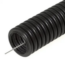 Труба ПНД легкая с зондом 25мм черная УралПласт (кратно 10)