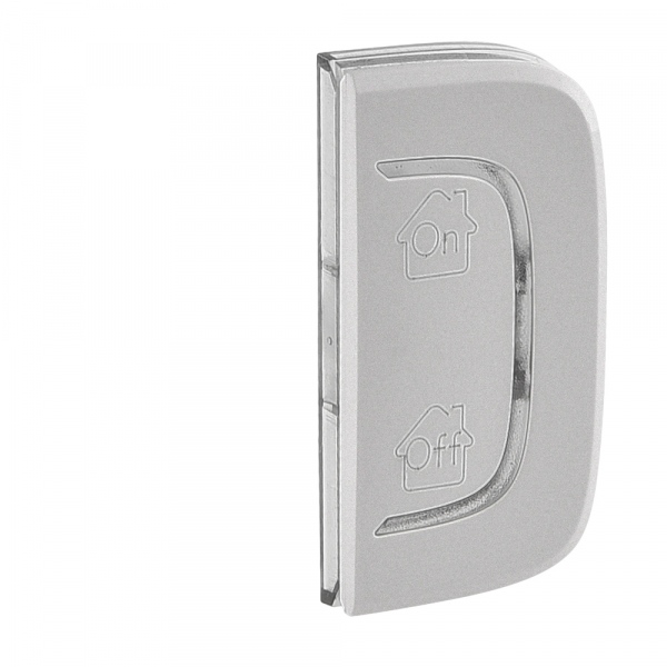 Legrand 755538 Valena ALLURE MyHome.Лицевая панель для механизмов BUS/SCS.С символом "GEN-On-Off".1 модуль.Установка справа.Алюминий