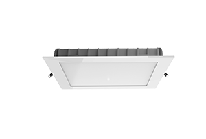 Светильник светодиодный "ВАРТОН" Downlight квадратный встроенный 110*110*25 12W 4000K IP44 аварийный автономный постоянного действия RAL9010 белый матовый