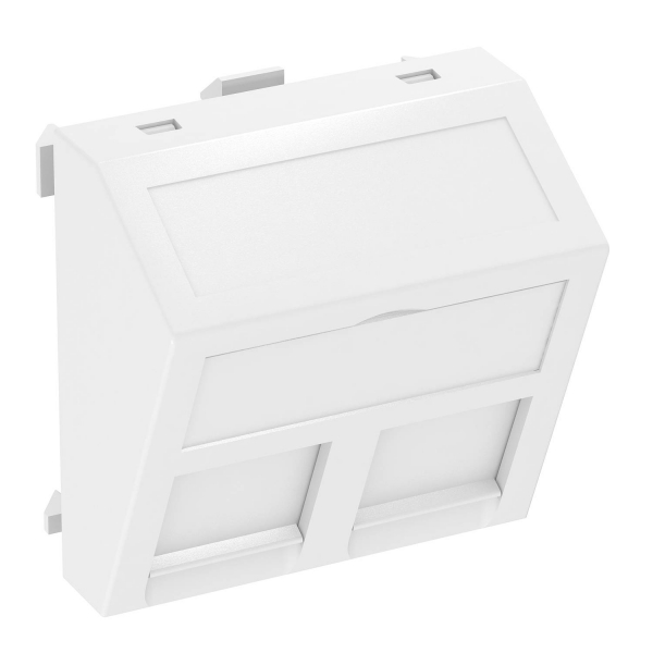 Корпус компьютерной розетки Modul45 тип OBO (наклонный) 45x45 мм (белый) /DTS-2RM RW1/