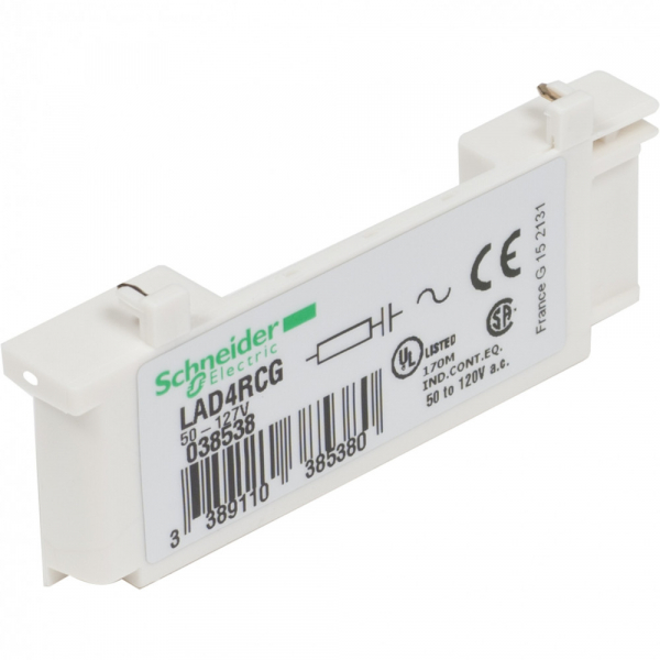 Модуль ограничения коммутационного перенапряжения RC  АС 50…127V  Schneider Electric  LAD4RCG