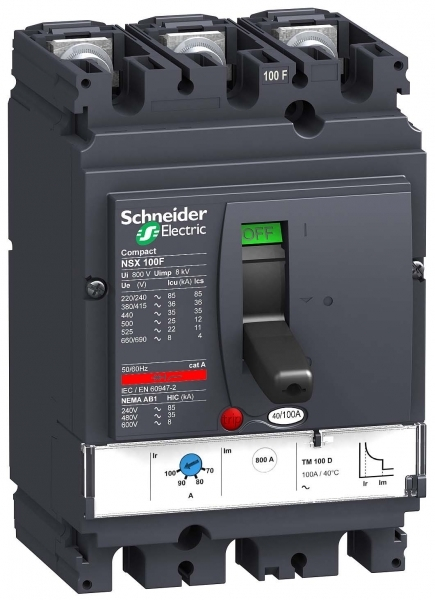 Выключатель автоматический  Schneider Electric  3П    63А  25кА  TM-D  Compact_NSX