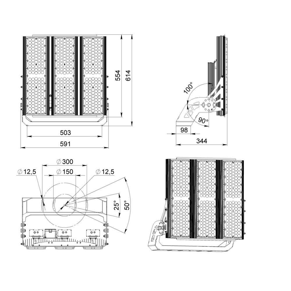 Плазма 1100 L V CRI80 5000К 30° НО