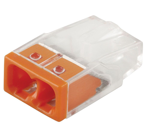 Клемма 2-проводная жесткий провод (DIY упаковка 5 шт) STEKKER LD2273-202