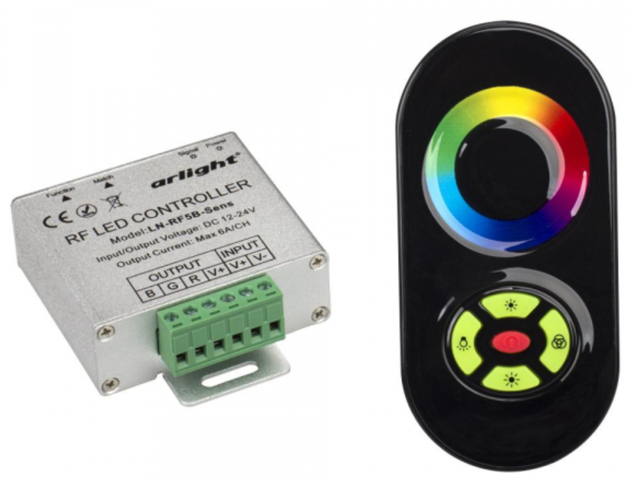 Arlight Контроллер LN-RF5B-Sens Black (12-24V,180-360W) (ARL, IP20 Металл, 1 год)
