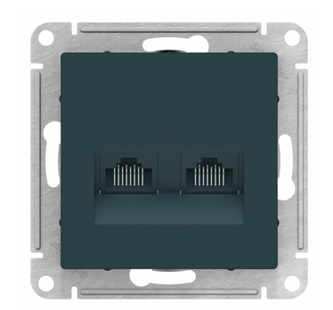 AtlasDesign Изумруд  Розетка 2-местная компьютерная RJ45+RJ45, кат.5E, механизм ATN000885