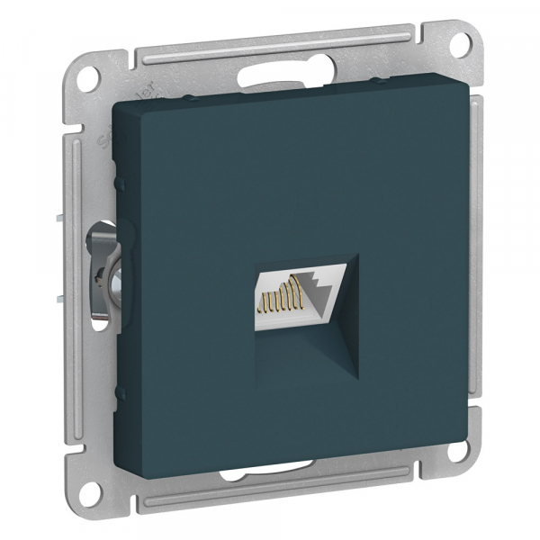 AtlasDesign  Изумруд  Розетка компьютерная RJ45, категория 6A, механизм ATN000886
