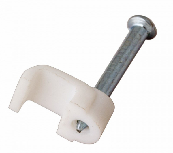 Скоба крепежная для кабеля   плоский 12мм х 6мм (упак. 50 шт.)  REXANT 07-4212