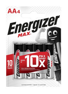 Батарейка Energizer AA Max (4шт.) E300157104 (кратно 4)