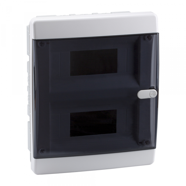 Бокс ЩРВ-П 18 IP41 прозрачная черная дверца OptiBox P-CVK-1-18-IP40