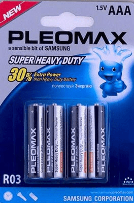 Элемент питания Pleomax R03 BP4 (кратно 4)