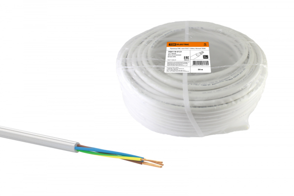 Провод ПВС 4х4 ГОСТ (50м), белый TDM РЭМЗ