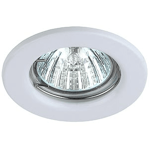 Светильник точечный ЭРА ST1 WH штампованный MR16,12V, 50W белый