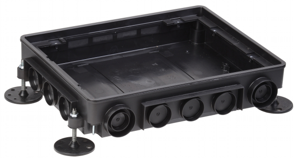 Коробка напольная 16м черная ONFLOOR IEK KNU-80-16-PA-9011