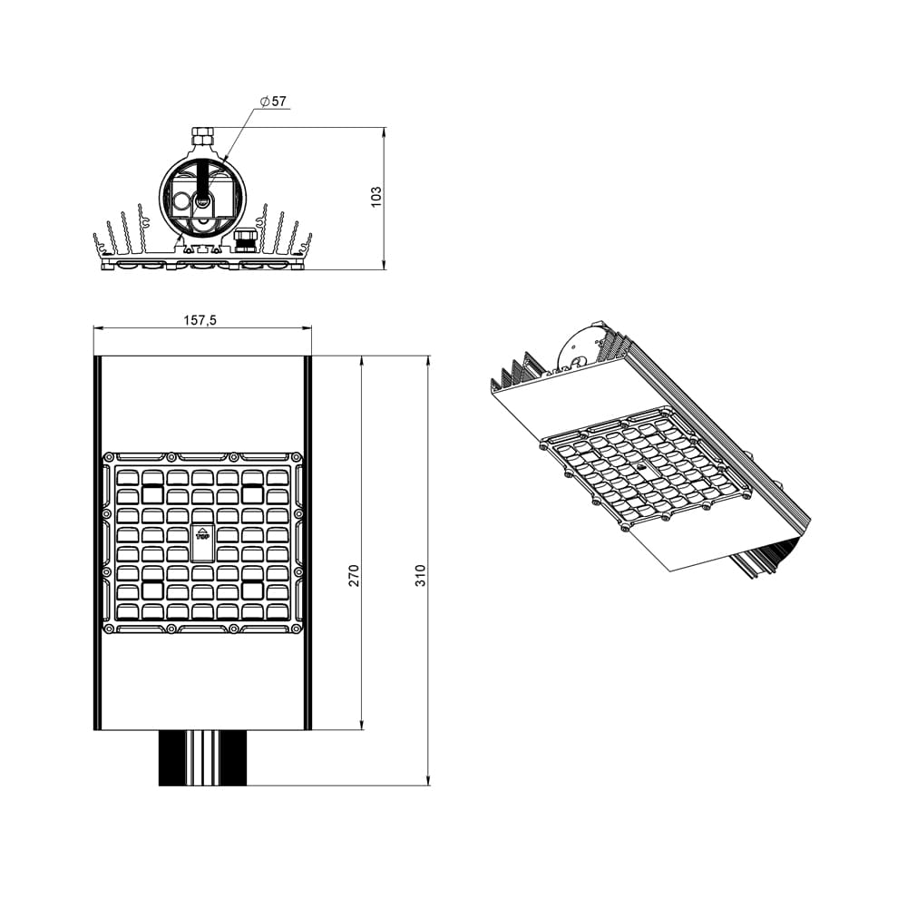 Магистраль v2.0 МЛ ЭС 60 CRI70 3000К 135х55°