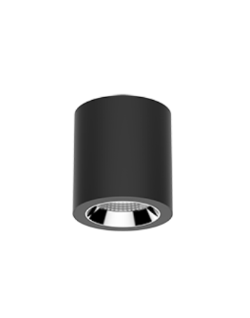 Светильник точечный ВАРТОН DL-02 Tube накладной 125*135 18W 3000K 35град RAL9005 черный матовый