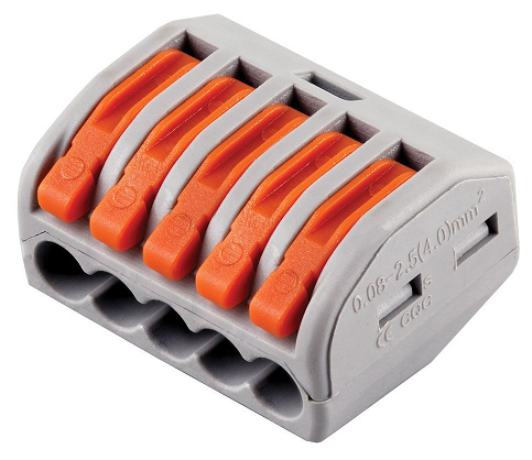 Клемма 5-проводная рычаг 32398 STEKKER LD222-415 (кратно 40)