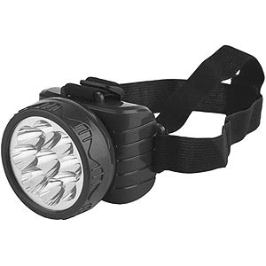 Фонарь налобный светодиодный ТРОФИ TG9 4V0.9Ah, 9xLED, ЗУ 220V