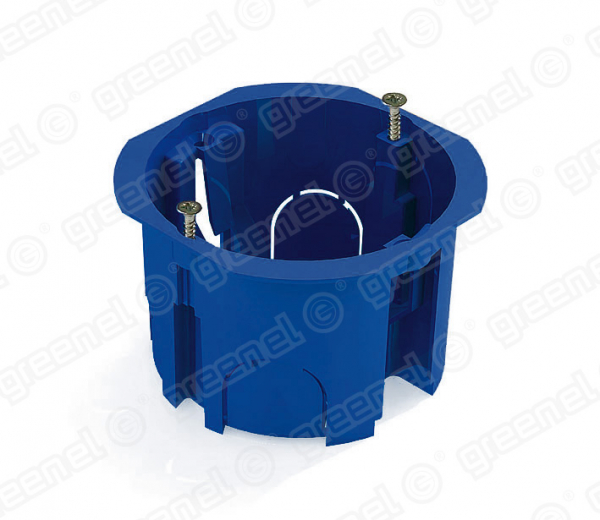 Подрозетник в бетон 65х45 синий Greenel GE40006-08