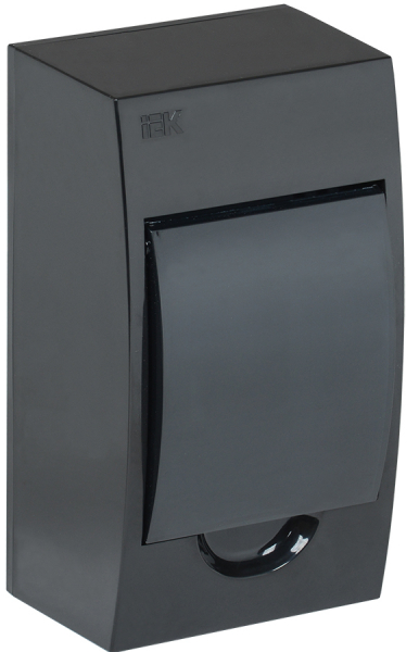Бокс  модульный пл. нав. ЩРН-П-4 черный IP41 IEK