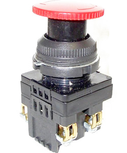 КЕ-141 У2 исп.2, красный, 1з+1р, гриб с фиксацией, IP54, 10А, 660В, выключатель кнопочный  (ЭТ)