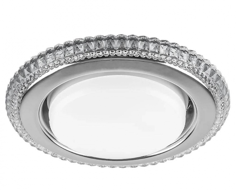 Светильник точечный Feron CD4036 20LED*2835SMD 4000K, 15W GX53, без лампы, прозрачный, хром