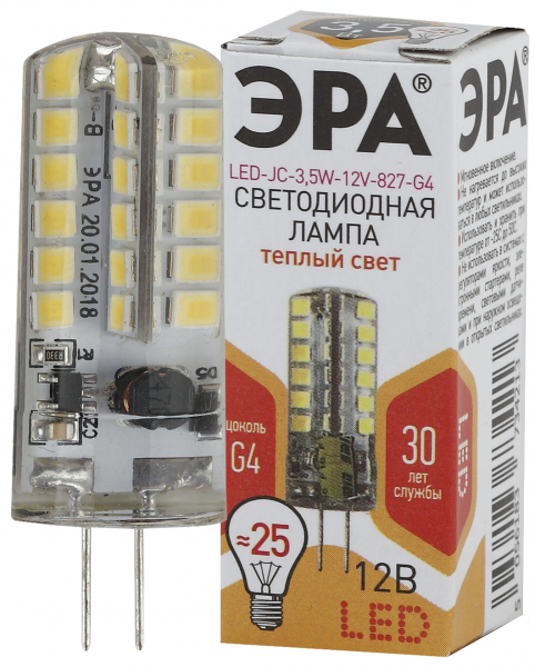 ЭРА LED smd JC-3,5W-12V-827-G4