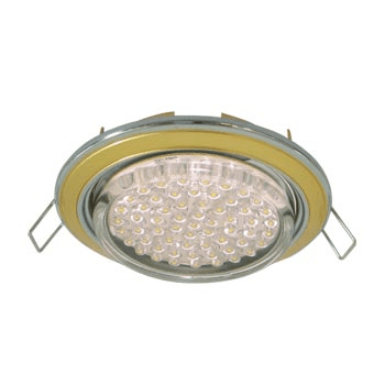 Точечный светильник Ecola GX53 H4 220V  встраив. потолоч.  38*106 золото+хром /FM53H4ECB