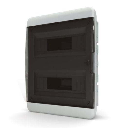 Щит встраиваемый 24 мод. IP41, прозрачная черная дверца BVK 40-24-2 Tekfor