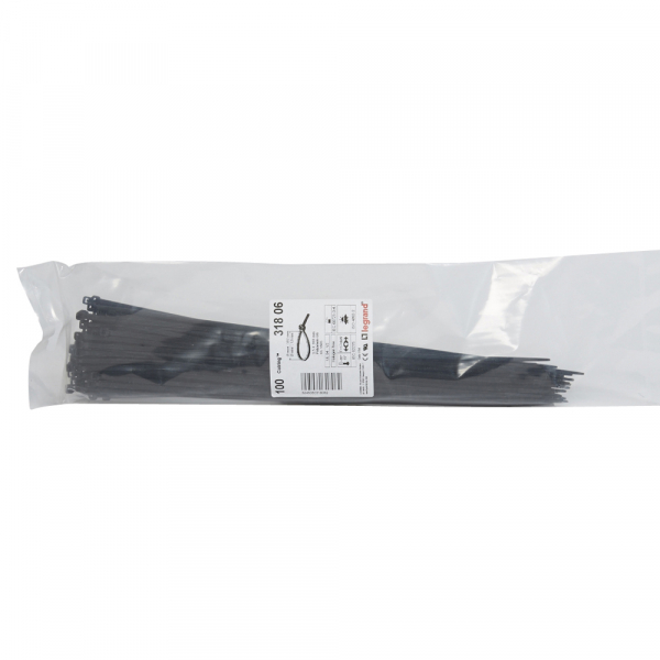 Хомут (стяжка)  пластик  3.5 х 360  черн.  (100шт)  Colring  LGR 031806