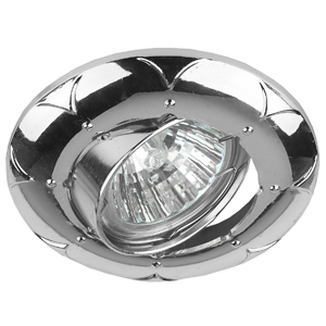 Светильник ЭРА KL69A CH  литой пов. MR16,12V/220V, 50W хром (100/1400)