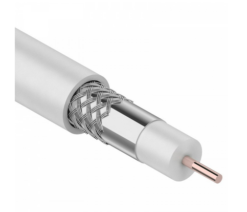 Кабель RG-6U (75 Ом), CCS/Al/Al 48 % (бухта 100 м) белый PROconnect 01-2205 PROCONNECT