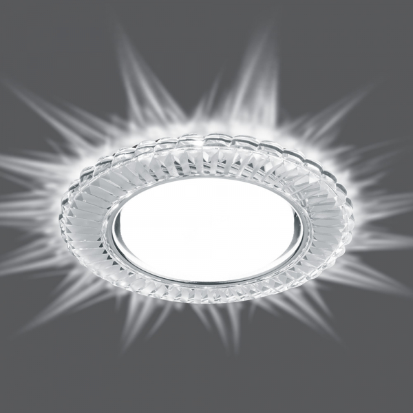 FERON CD4044 20LED*2835 SMD 4000K, 15W GX53, без лампы, прозрачный, хром