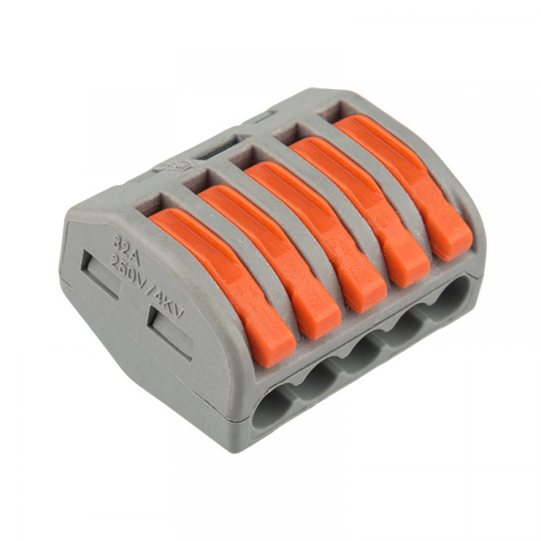 REXANT 222-415 Клемма универсальная многоразовая 5-проводная (0,08-2,5 (4) мм2) 40шт. 07-5255-4 (кратно 40)