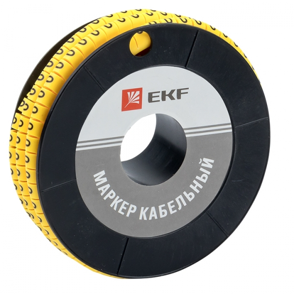 Маркер-кабельный 6,0кв.мм "0" (к-350ед) (ЕС-3) EKF