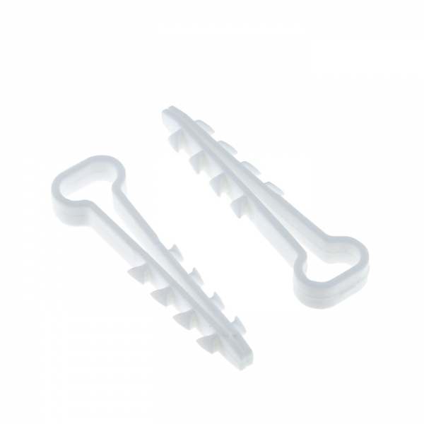 Дюбель-хомут  6-14 прямоугольный белый полипропилен (уп./50шт) EKF