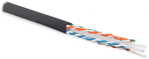 UUTP4-C6-S23-OUT-LSZH-BK-500 (500 м) Кабель витая пара U/UTP,кат. 6, 4 пары(23 AWG), одножил.(solid),с разделителем,внешний, LSZH нг(С)-HF, -40градC – +75градC, черный - гарантия: 15 лет компонентная Hyperline
