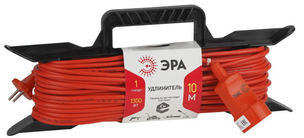 ЭРА UF-1-2x0.75-10m Удлин-ль силов на рамке без заземл. 10м 1гн 2х0,75мм2