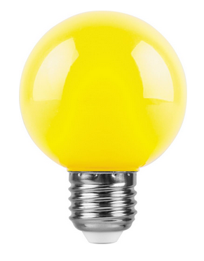 Шар для белт лайта G60 Feron LB-371 (3W) 230V E27 желтый