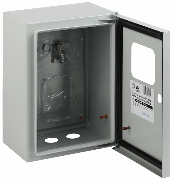 Щит 290х220х175 IP54 SHMPg(okno)-00_SIMPLE ЭРА Корпус метал ЭРА SIMPLE ЩМПг (окно)-00