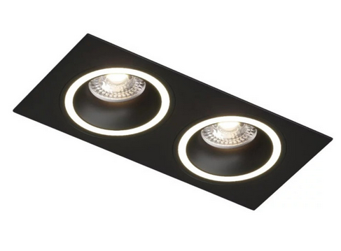 Встраиваемый светильник DENKIRS DK2062-BK IP 20, до 15 Вт, GU10, LED, черный, алюминий
