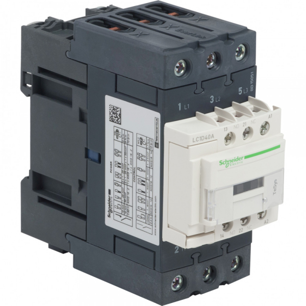 Контактор  Schneider Electric  40А  3П  катушка управления  110В  AC  дополнительный контакт 1НО+1НЗ  TeSys_D