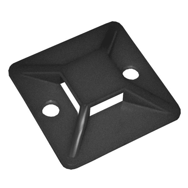 Площадка самоклеящаяся 20х20 черная под хомуты (20шт) ИЭК