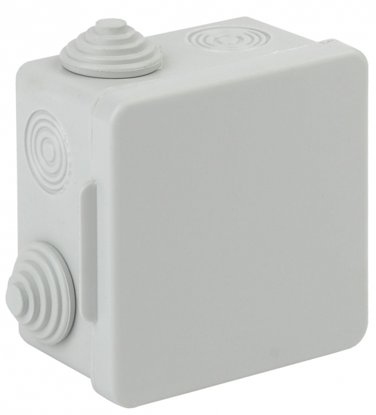 KOR-80-80-50-7g ЭРА Коробка распаячн. открытой установки КОР 80х80х50мм с гермовводами 7 вх. IP54