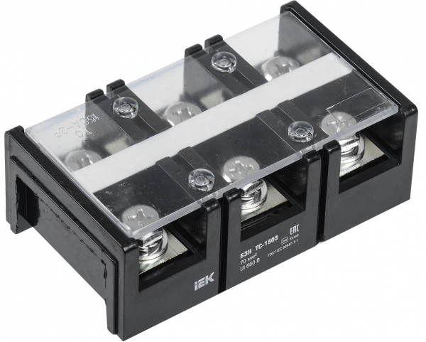 Блок зажимов БЗН ТС-1503 70 мм2 150A 3 пары IEK