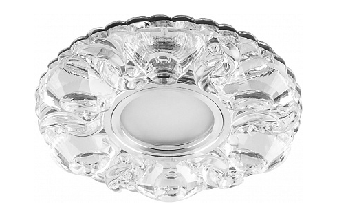 Светильник точечный Feron CD918 потолочный MR16 G5.3 прозрачный с белой LED подсветкой