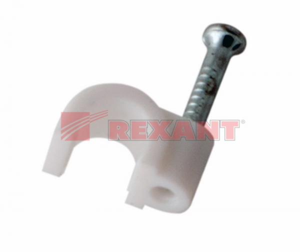 Скоба крепежная для кабеля   круглый 4мм (упак. 50 шт.) 07-4004-4