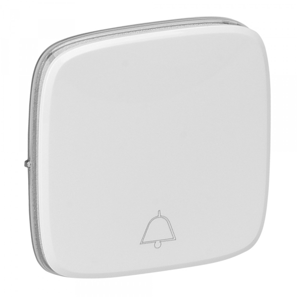 Legrand 755015 Valena ALLURE.Лицевая панель для кнопочного выключателя, с символом "звонок".Белая