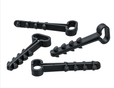 Дюбель-хомут  6-12 прямоугольный черный полипропилен Navigator 82 308 NCU-F-6-12-45-50-BL (50 шт/упак)